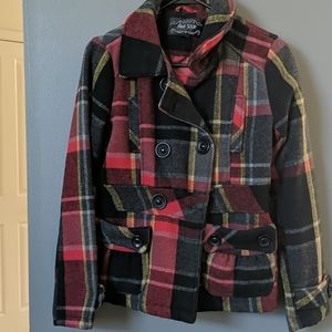 Juniors sz small plaid jacket